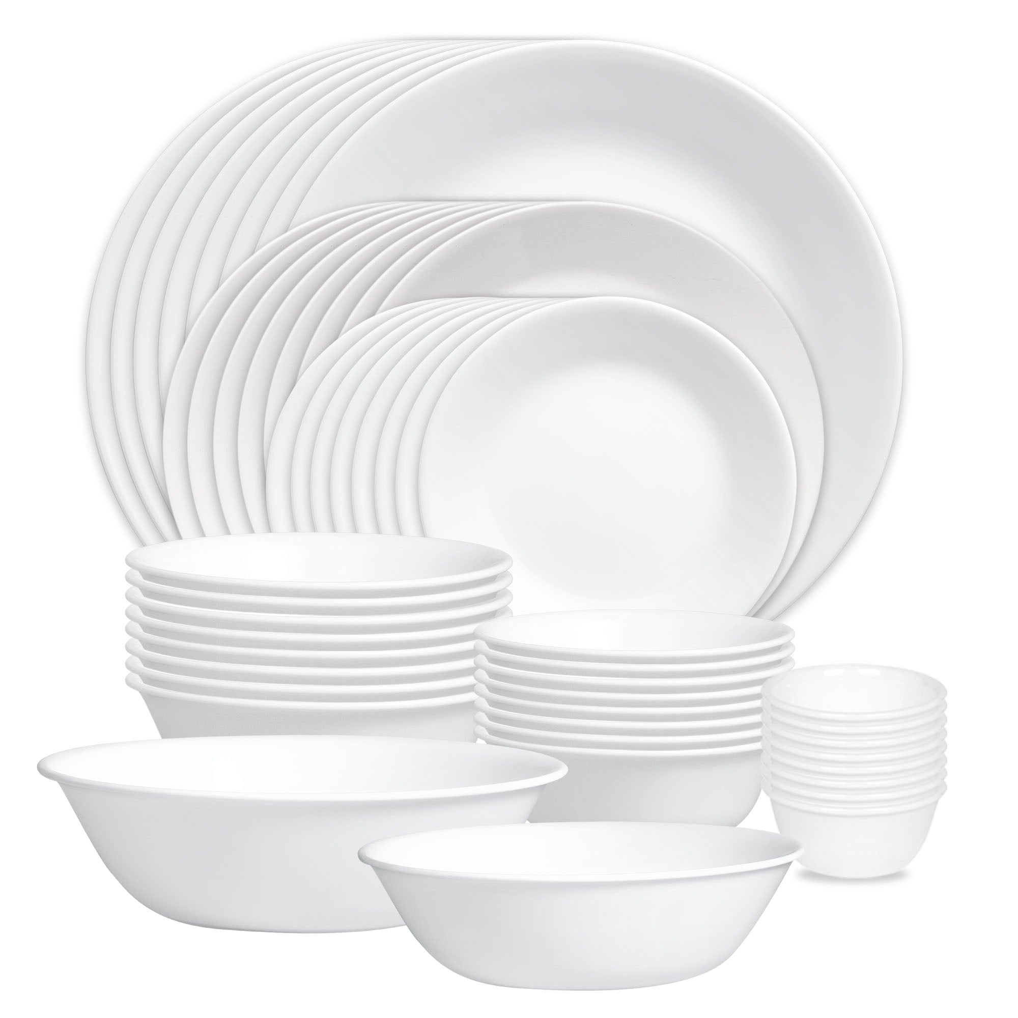 Corelle? Winter Frost White 50-piece Dinnerware Set. Service for 8. EXCLUSIVE