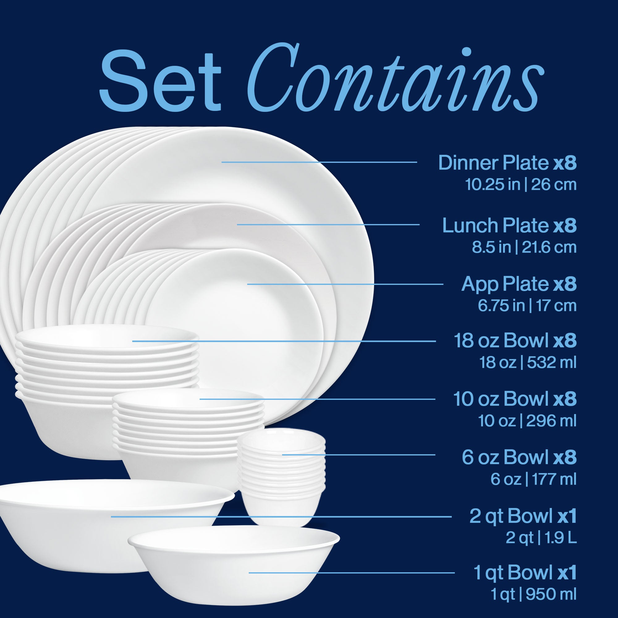 Corelle? Winter Frost White 50-piece Dinnerware Set. Service for 8. EXCLUSIVE - Image 3