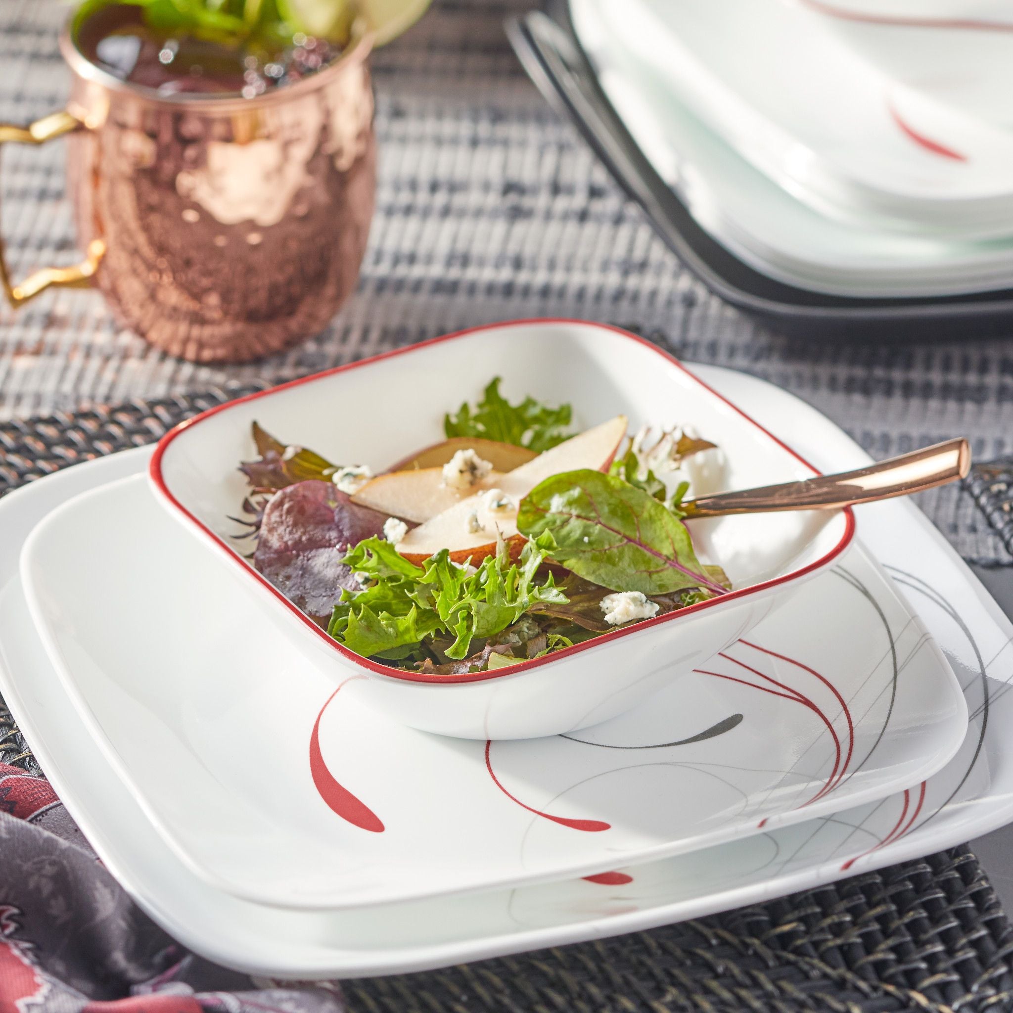 Corelle® Square Splendor 18-piece Dinnerware Set. Service for 6 - Image 4