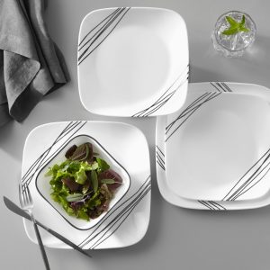Alternative view of Corelle® Square Simple Sketch 18-piece Dinnerware Set. Service for 6
