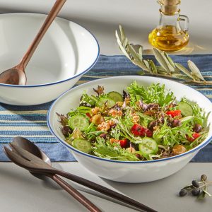 Alternative view of Corelle® Brilliant Blue Banded 2-quart Serving Bowls. 2-pack