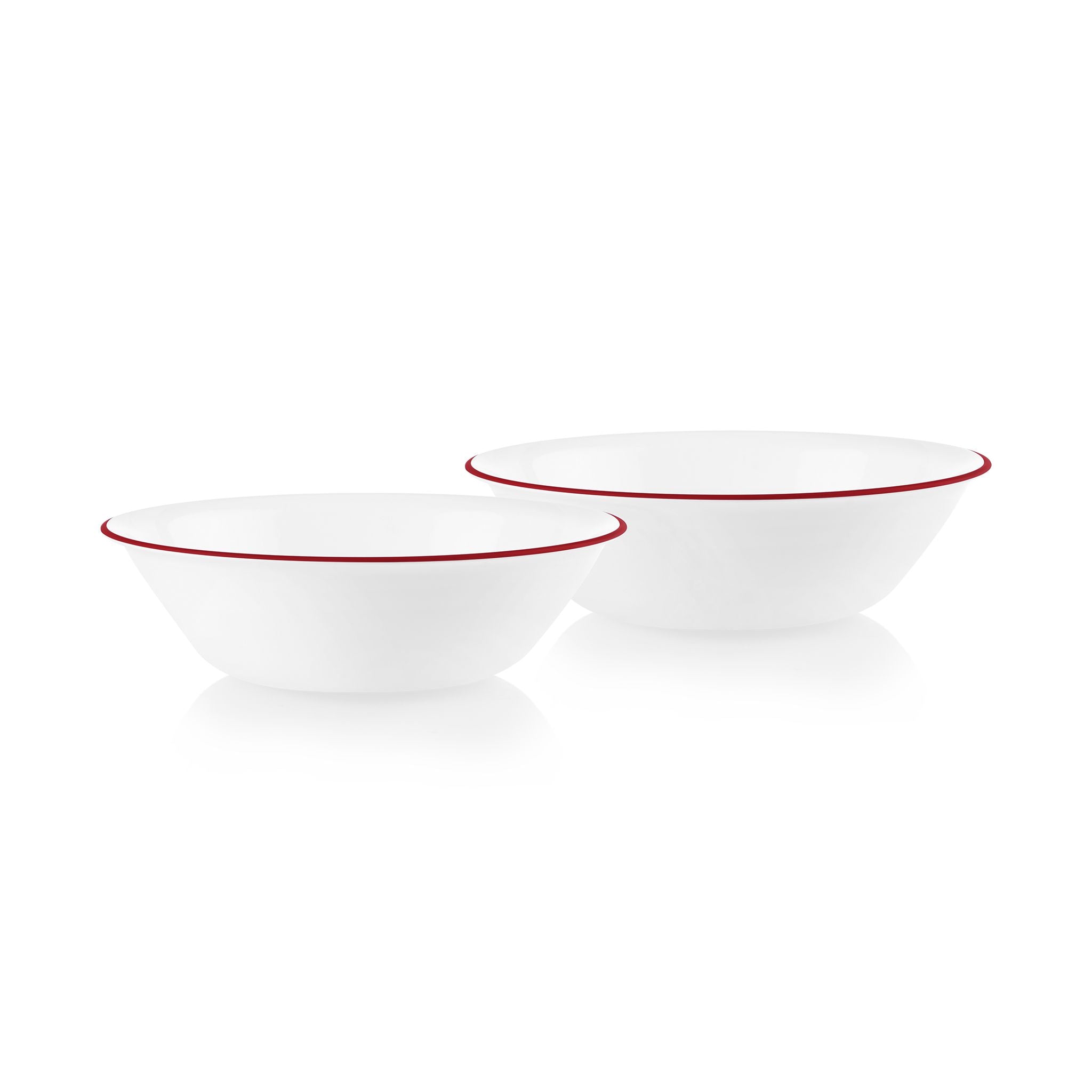 Corelle® Radiant Red Banded 1-quart Serving Bowls. 2-pack