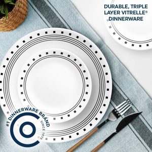 Alternative view of Corelle? City Block 18-piece Mugless Dinnerware Set. Service for 6