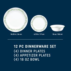 Alternative view of Corelle® Bryndle 12-Piece Glass Dinnerware Set. Service for 4