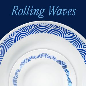 Alternative view of Corelle® Rolling Waves 12-piece Dinnerware Set. Service for 4