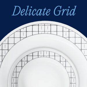 Alternative view of Corelle® Delicate Grid 12-piece Dinnerware Set. Service for 4