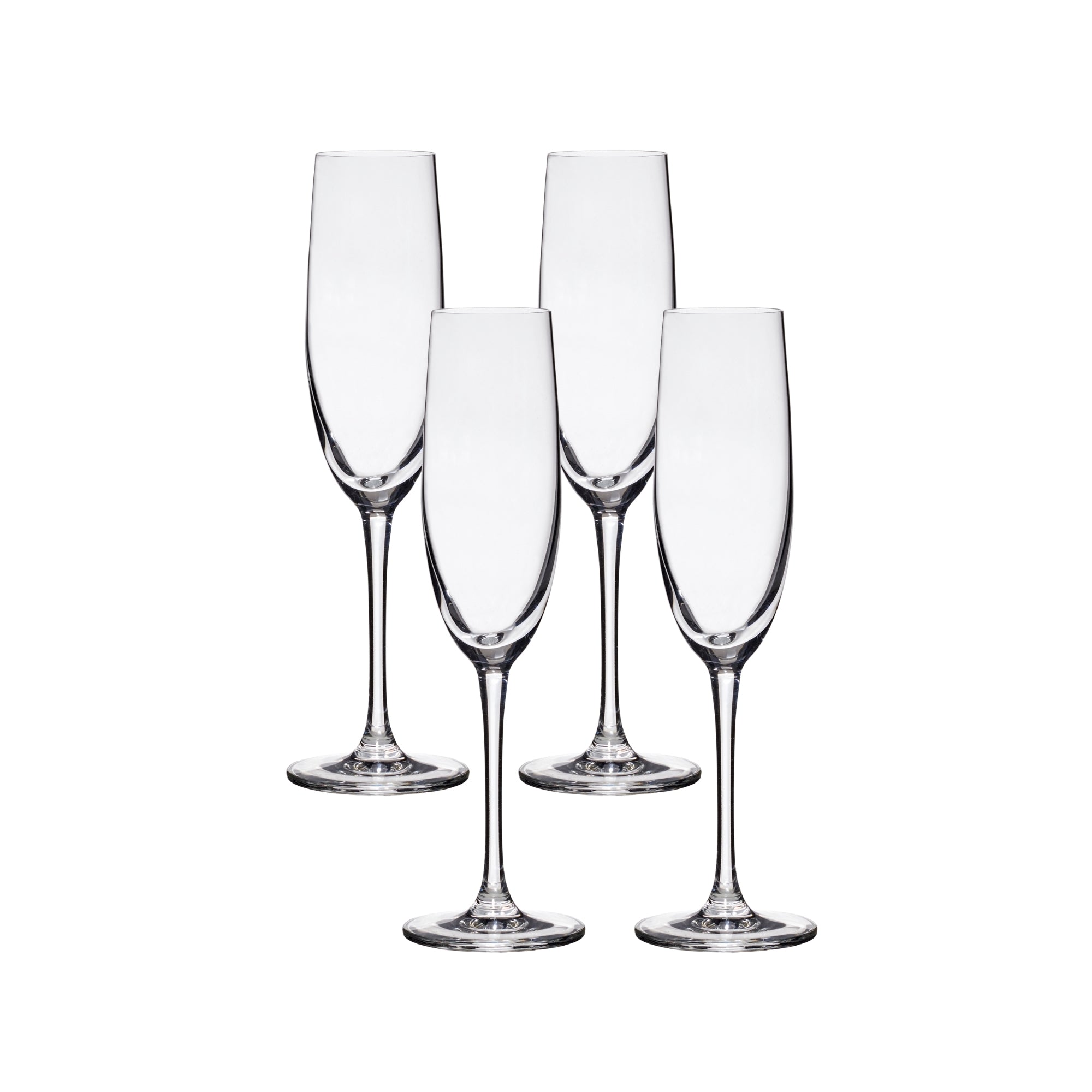 Lucaris Bangkok Bliss Champagne Flute Glasses (4-Pieces). 6-ounce. Dishwasher Safe. Lead-free Crystalline