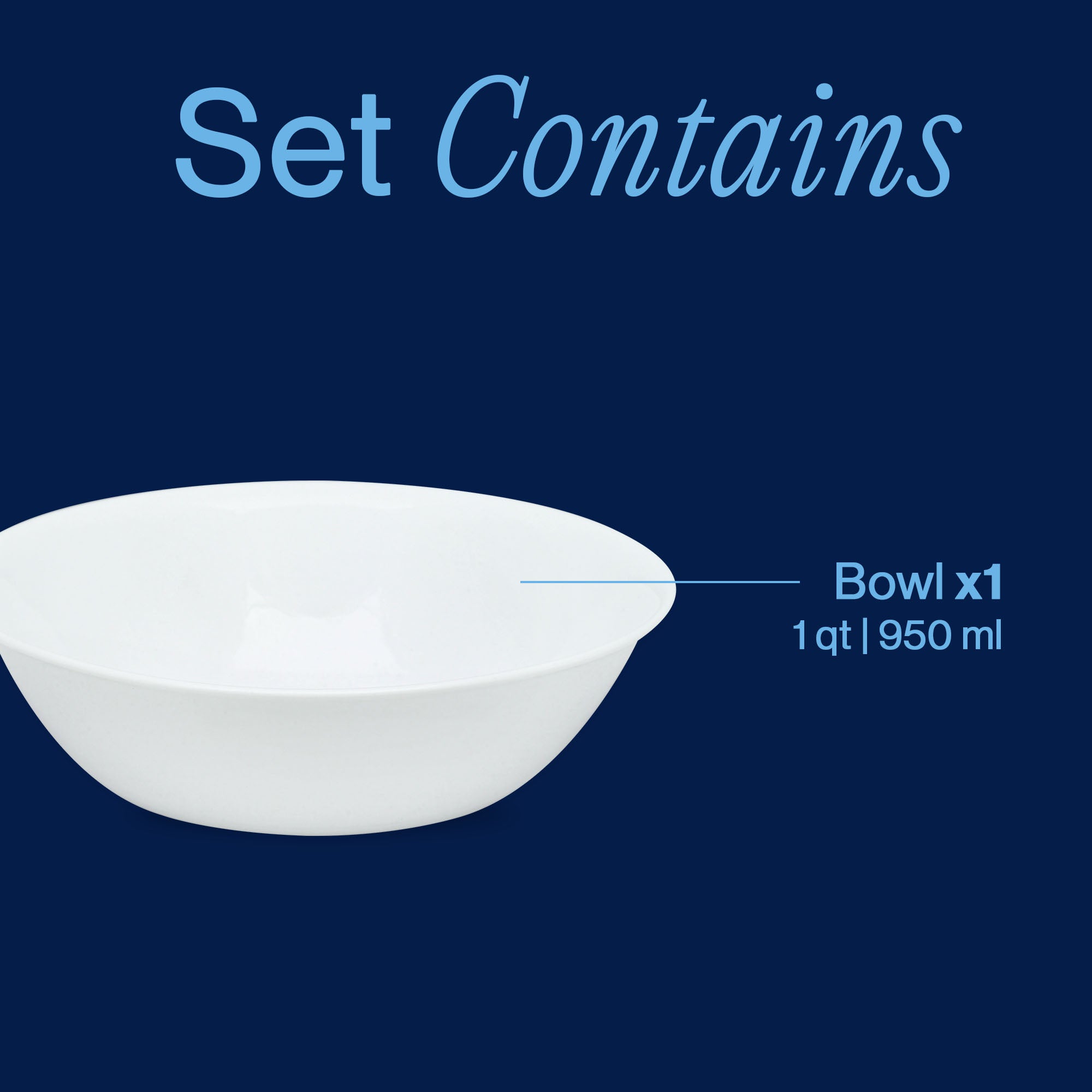Corelle? Winter Frost White 1-quart Large Serving Bowl - Image 3
