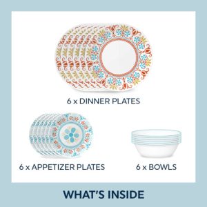 Alternative view of Corelle® Global Collection Terracotta Dreams 18-piece Dinnerware Set. Service for 6