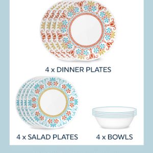 Alternative view of Corelle® Global Collection Terracotta Dreams 12-piece Dinnerware Set. Service for 4