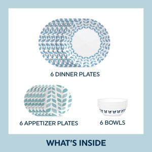 Alternative view of Corelle® Global Collection Northern Pines 18-piece Dinnerware Set. Service for 6