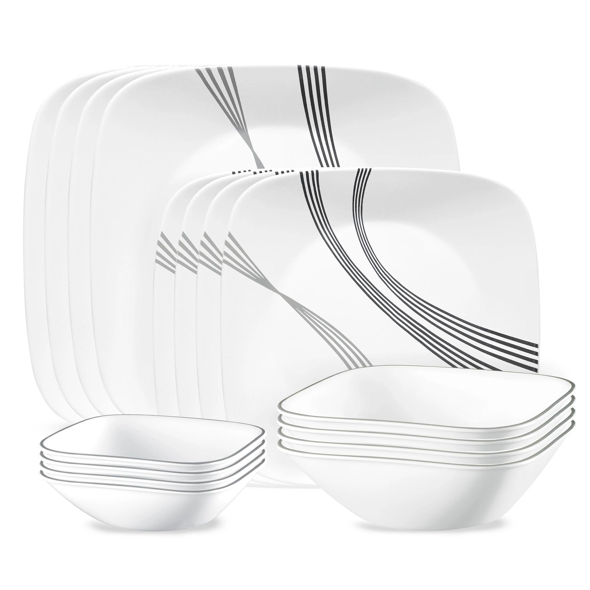 Corelle® Urban Arc 16-piece Dinnerware Set. Service for 4
