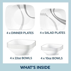 Alternative view of Corelle® Urban Arc 16-piece Dinnerware Set. Service for 4