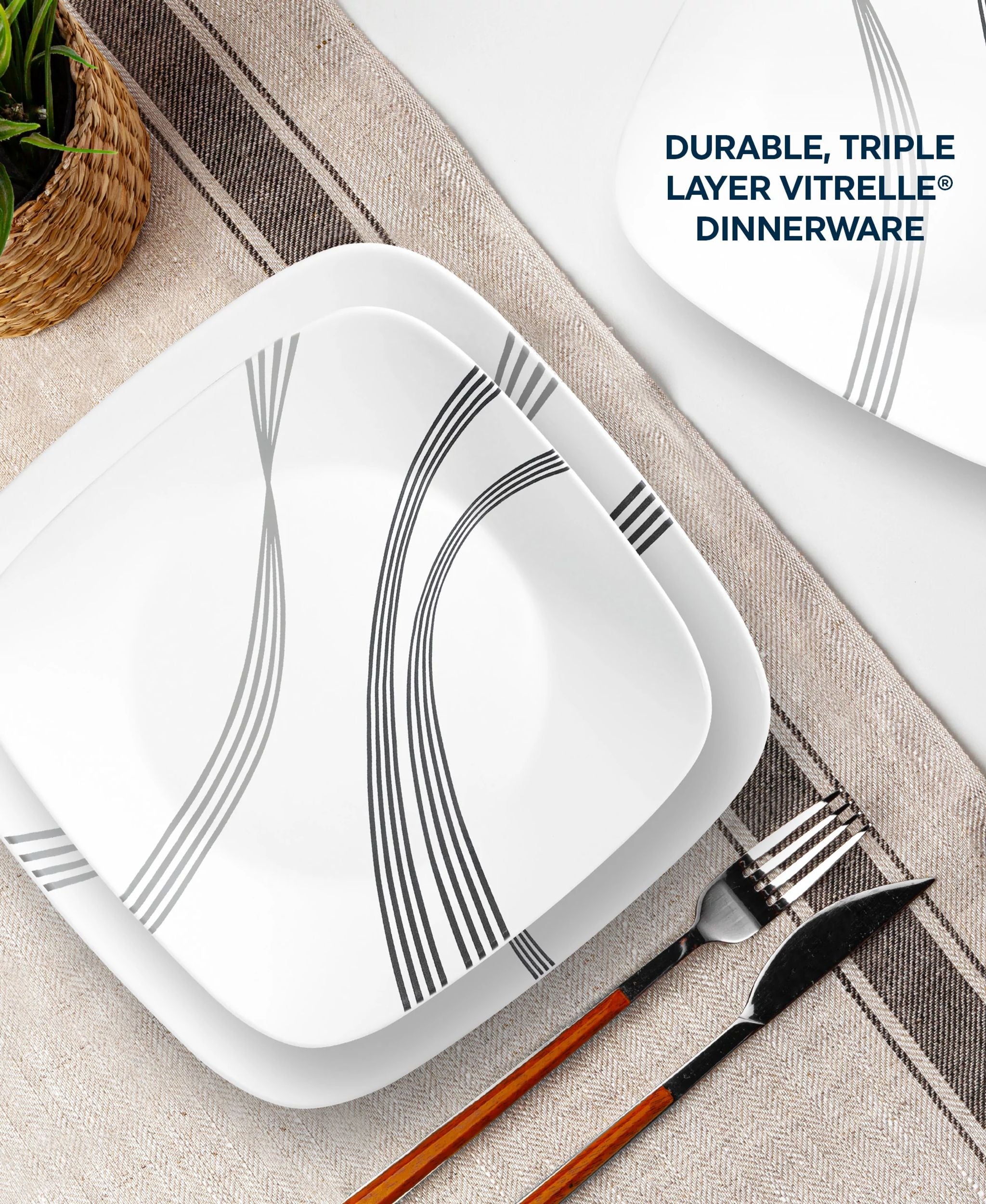 Corelle® Urban Arc 16-piece Dinnerware Set. Service for 4 - Image 3