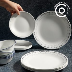 Alternative view of Corelle? Caspian Lace 66-piece Dinnerware Set. Service for 12