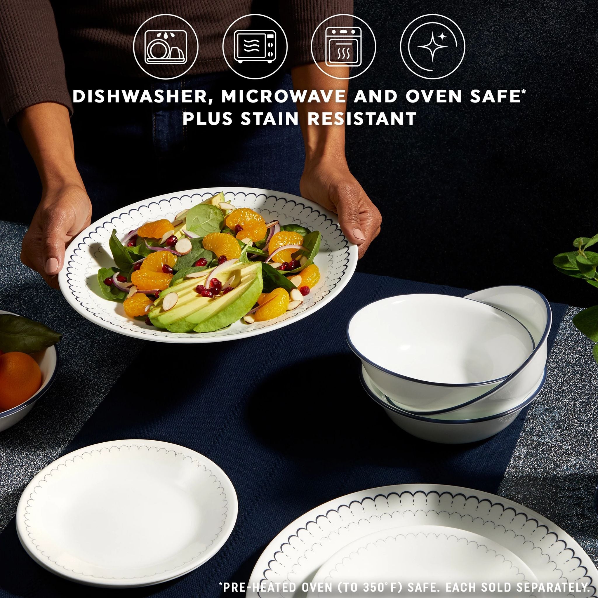 Corelle® Caspian Lace 6.75 Appetizer Plate. 6-pack - Image 4