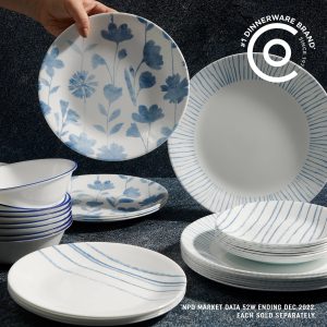 Alternative view of Corelle® Botanical Stripes 18-ounce Cereal Bowls. 6-pack