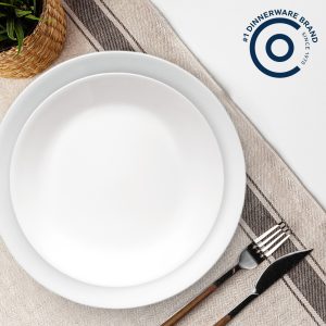 Alternative view of Corelle? Shimmering White Salad and Dinner Plates Set. 8-pack