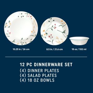 Alternative view of Corelle® Wildflower Scatter 12-piece Dinnerware Set. Service for 4