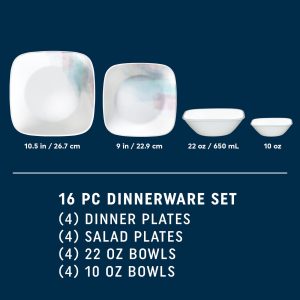 Alternative view of Corelle® Aquarello 16-piece Dinnerware Set. Service for 4