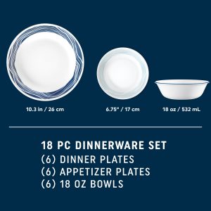 Alternative view of Corelle® Acadia 18-piece Dinnerware Set. Service for 6