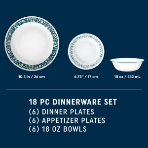 Alternative view of Corelle® Penelope 18-piece Dinnerware Set. Service for 6