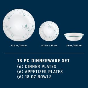 Alternative view of Corelle® Chambord 18-piece Dinnerware Set. Service for 6