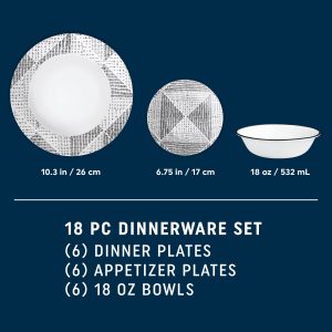 Alternative view of Corelle® Odisha 18-piece Dinnerware Set. Service for 6